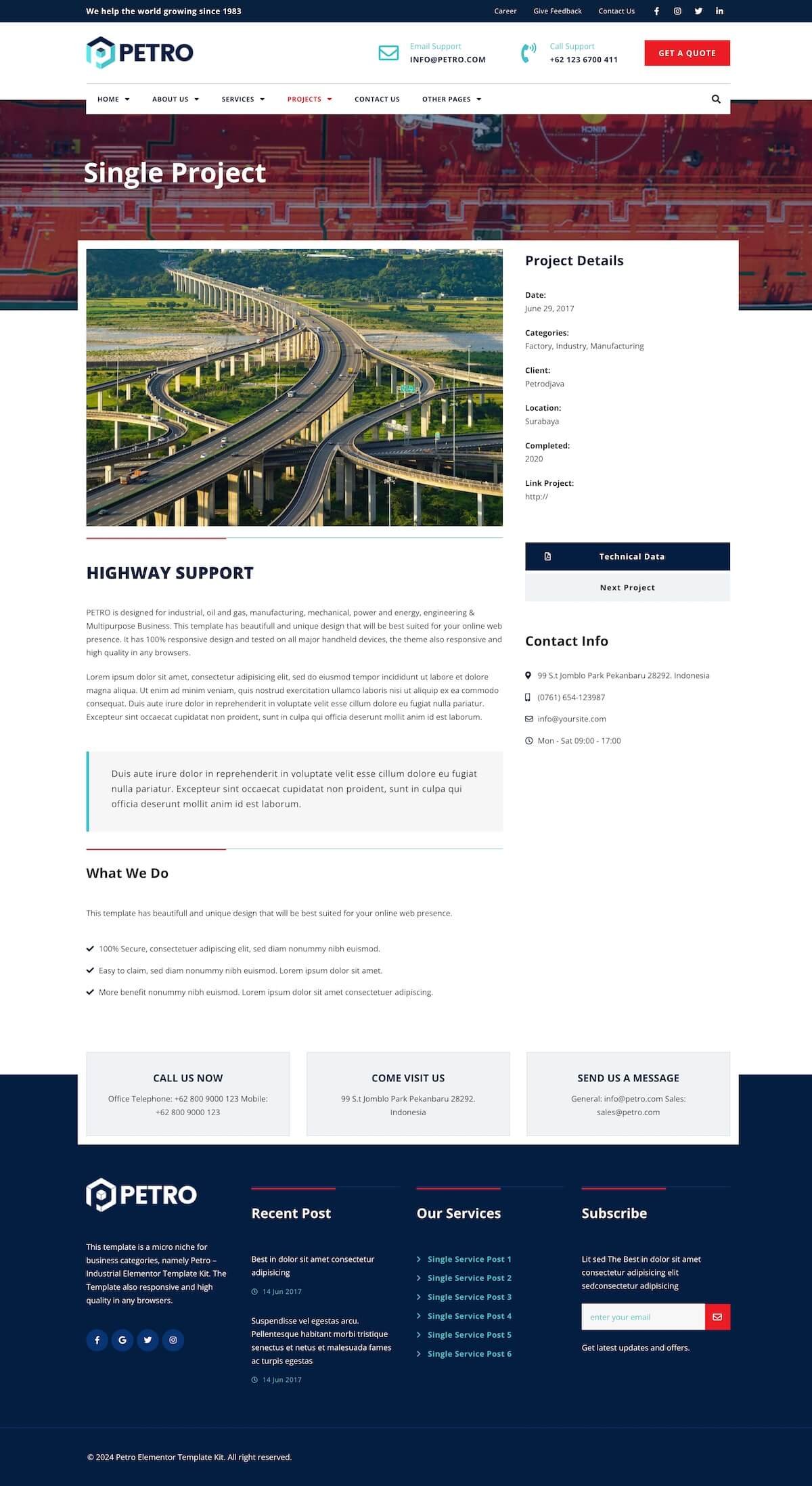 Petro – Industrial Elementor Template Kit - Image 3