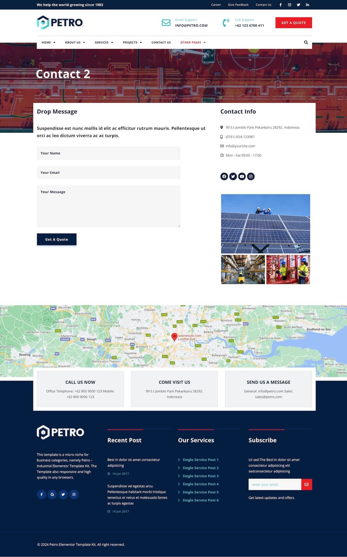 Petro – Industrial Elementor Template Kit - Image 4