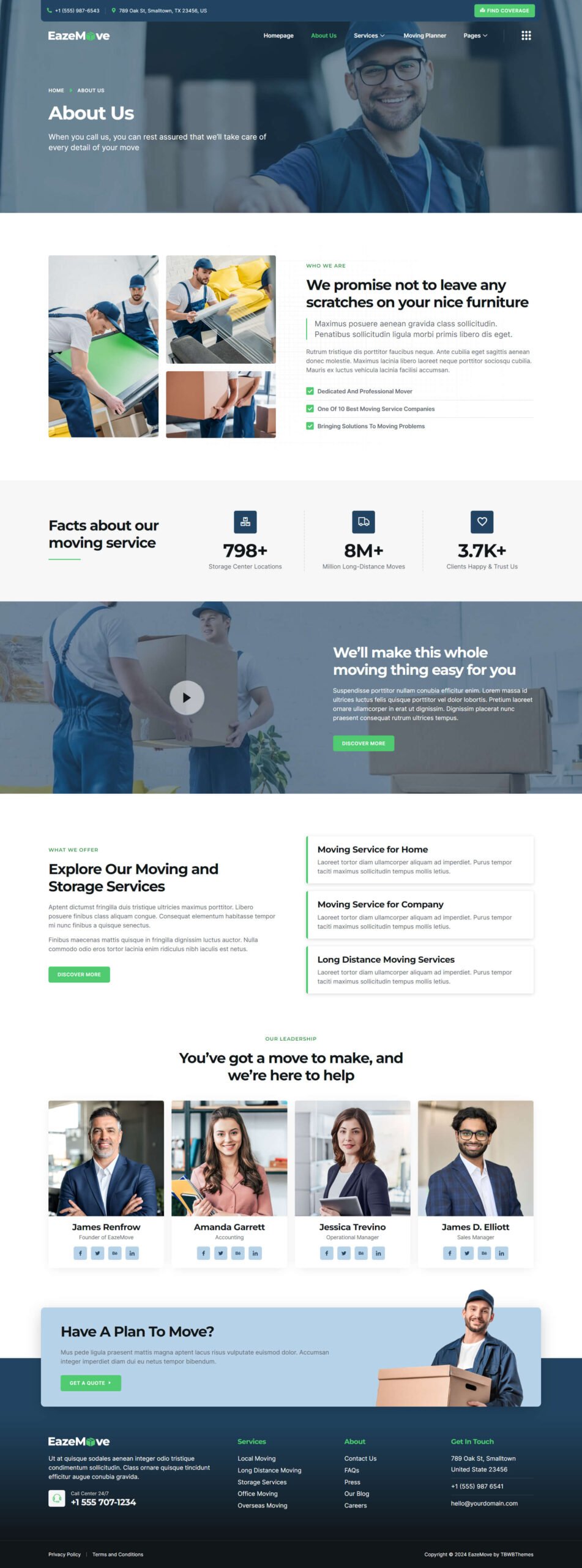 EazeMove – Moving Service Elementor Template Kit - Image 2