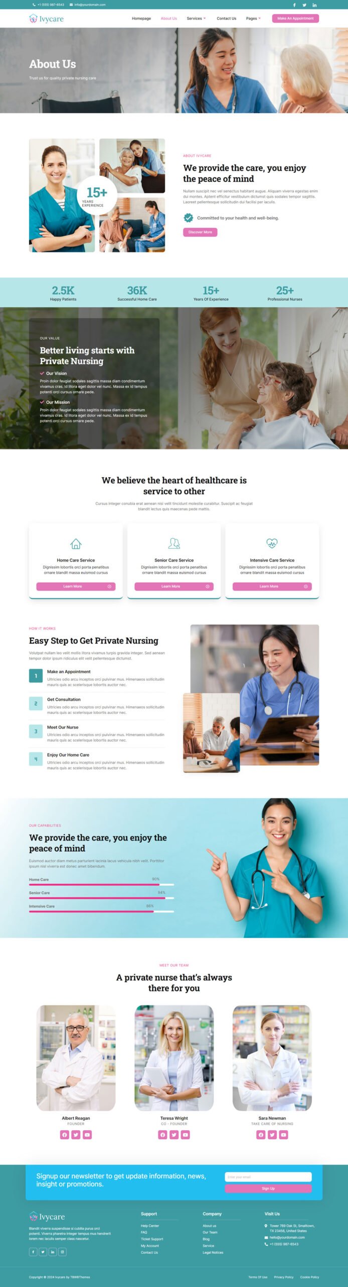 Ivycare – Home Care and Private Nursing Services Elementor Template Kit - Image 2