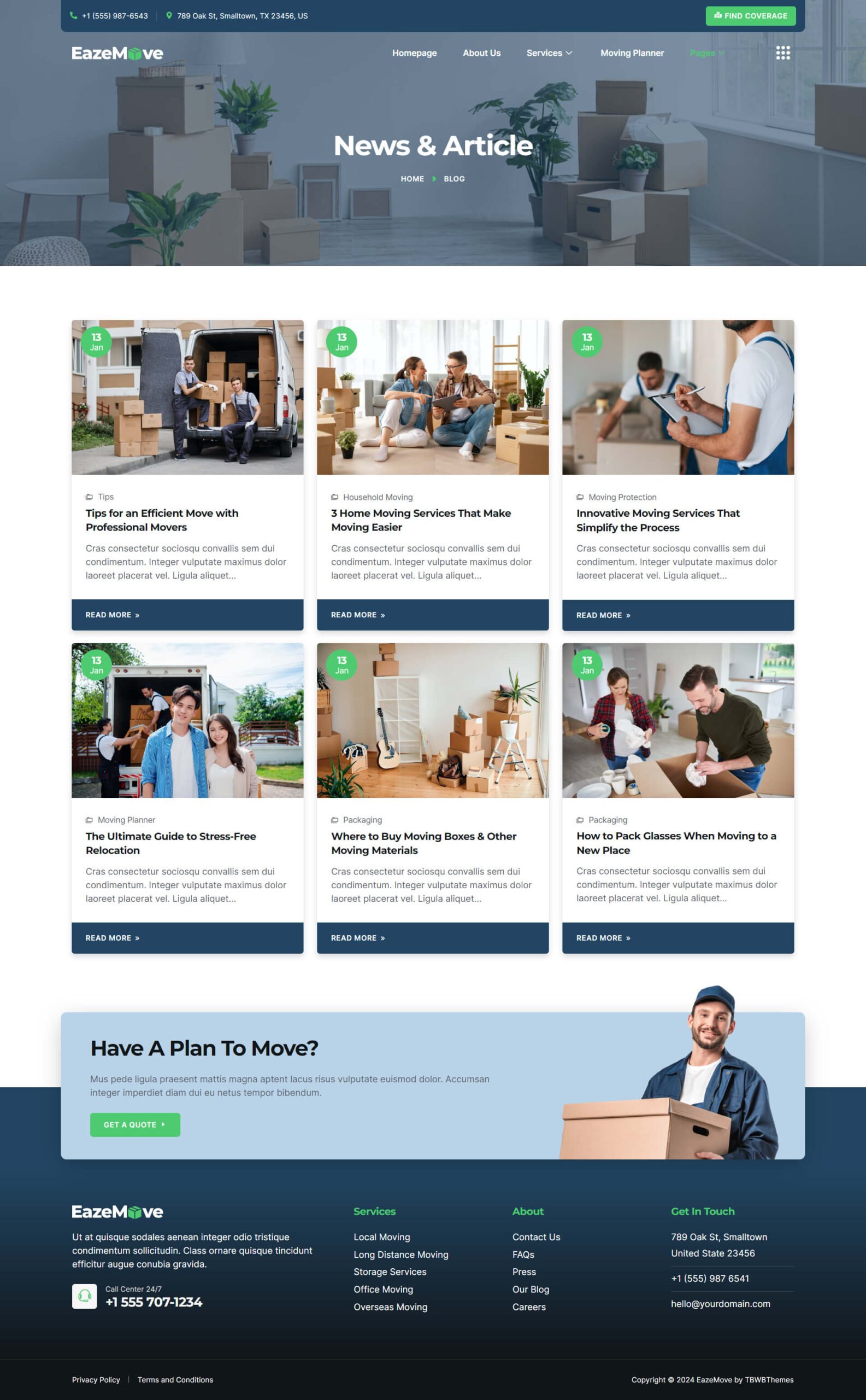EazeMove – Moving Service Elementor Template Kit - Image 3