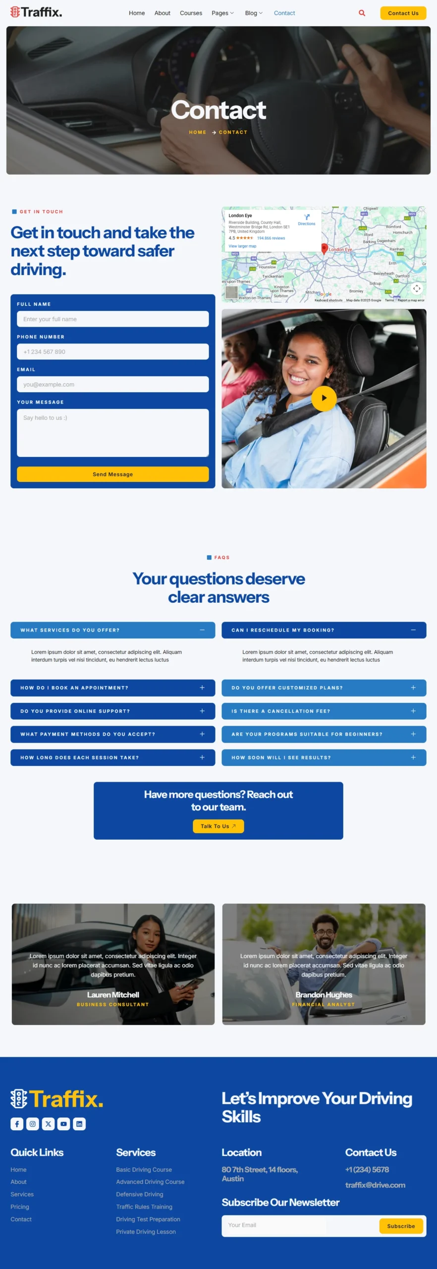 Traffix – Driving Course and Traffic School Elementor Template Kit - Image 3