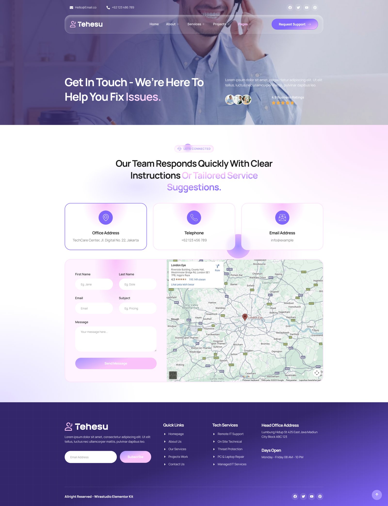 Tehesu – Tech Support Services Elementor Template Kit - Image 5