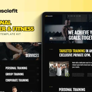 Musclefit – Personal Trainer and Fitness Elementor Template Kit