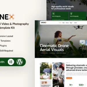 Dronex – Drone Aerial Video and Photography Elementor Template Kit