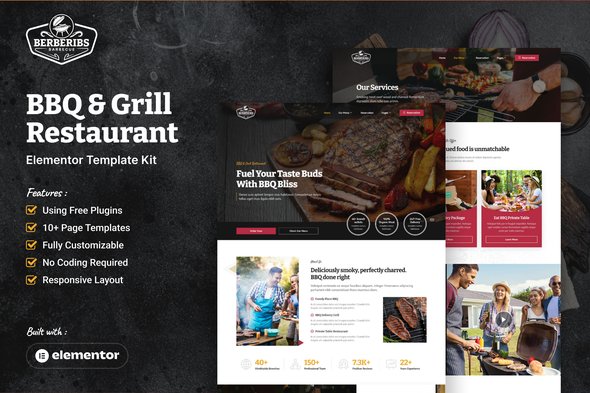 Berberibs – BBQ and Grill Restaurant Elementor Template Kit