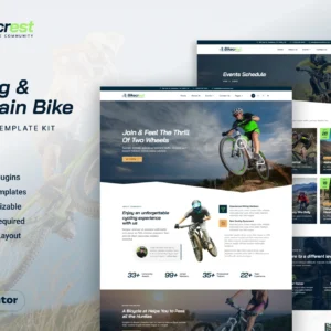 Bikecrest – Cycling and Mountain Bike Elementor Template Kit