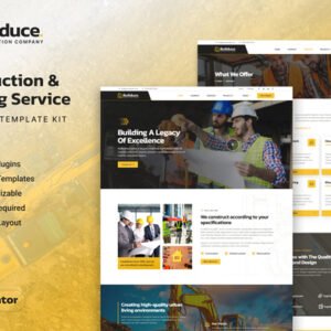 Builduce – Construction and Building Service Elementor Template Kit