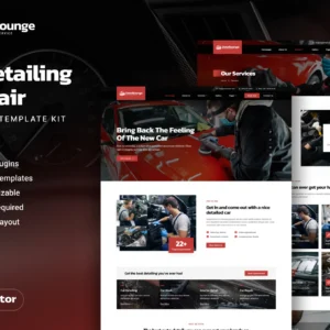 Detailounge – Car Detailing and Repair Service Elementor Template Kit
