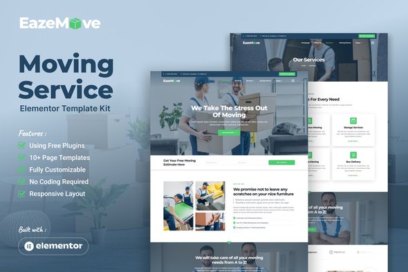 EazeMove – Moving Service Elementor Template Kit