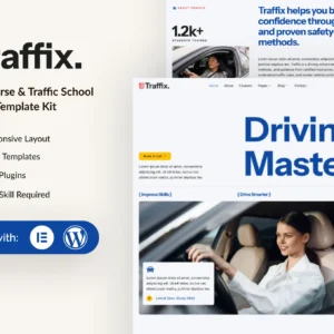 Traffix – Driving Course and Traffic School Elementor Template Kit