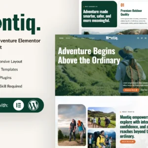 Montiq – Hiking and Adventure Elementor Template Kit