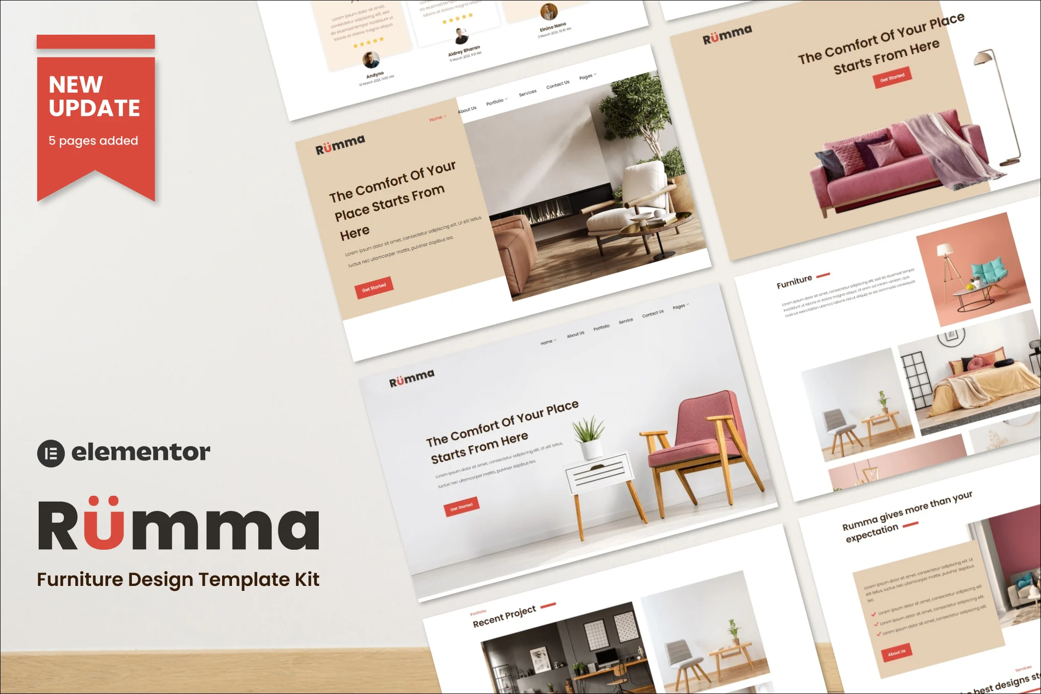 Rumma – Furniture Interior Elementor Template Kit
