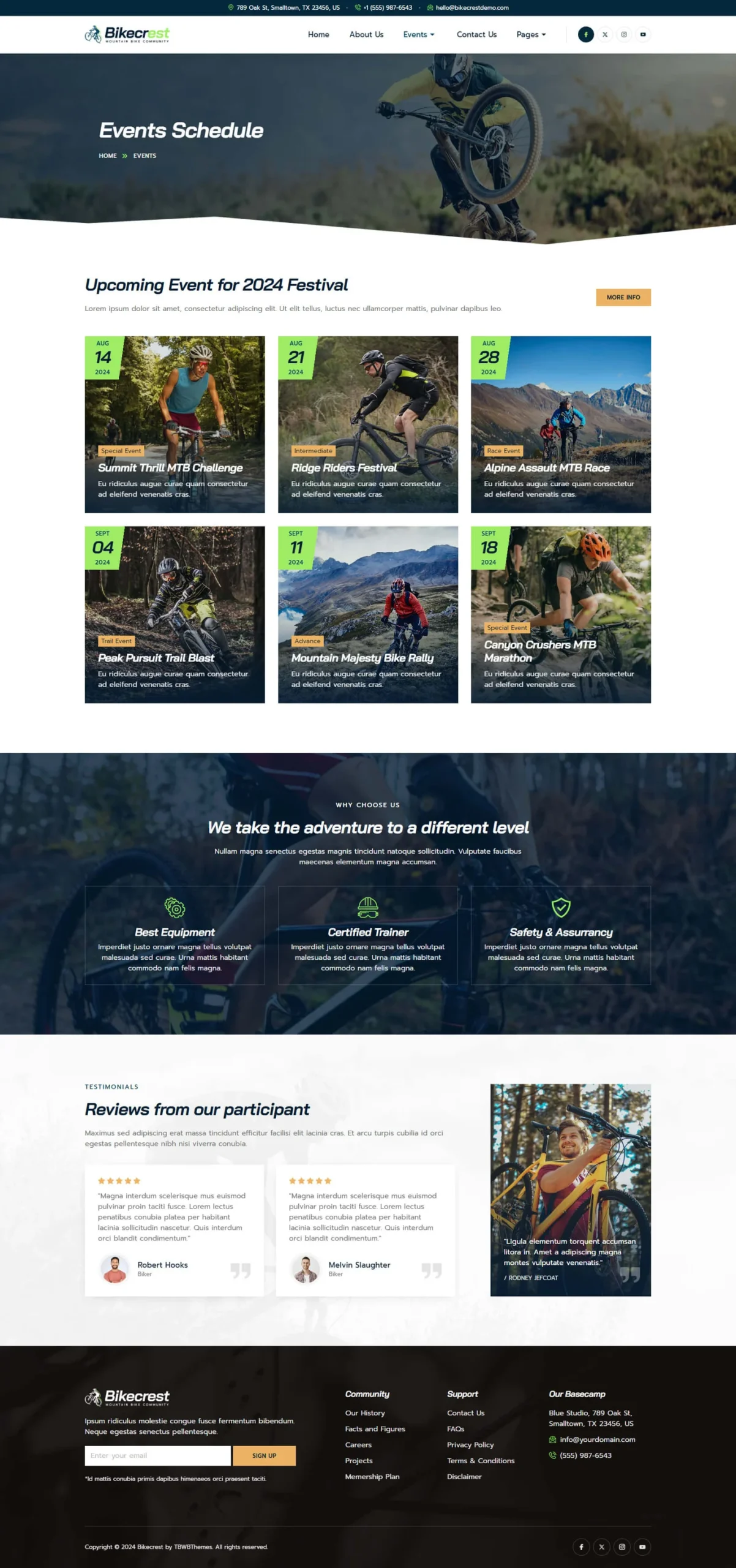Bikecrest – Cycling and Mountain Bike Elementor Template Kit - Image 5