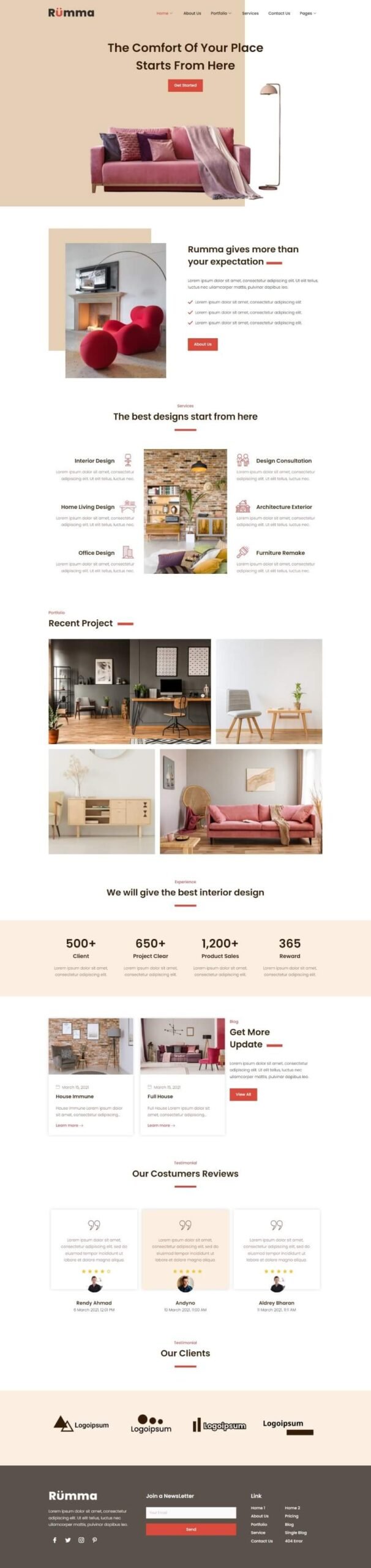 Rumma – Furniture Interior Elementor Template Kit - Image 4
