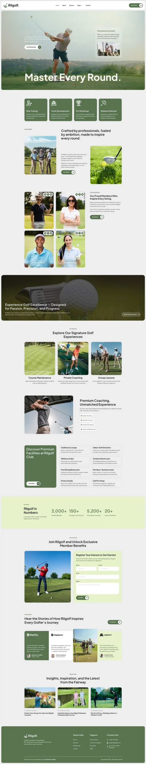 Rilgolf – Golf Club and Course Elementor Template Kit - Image 2