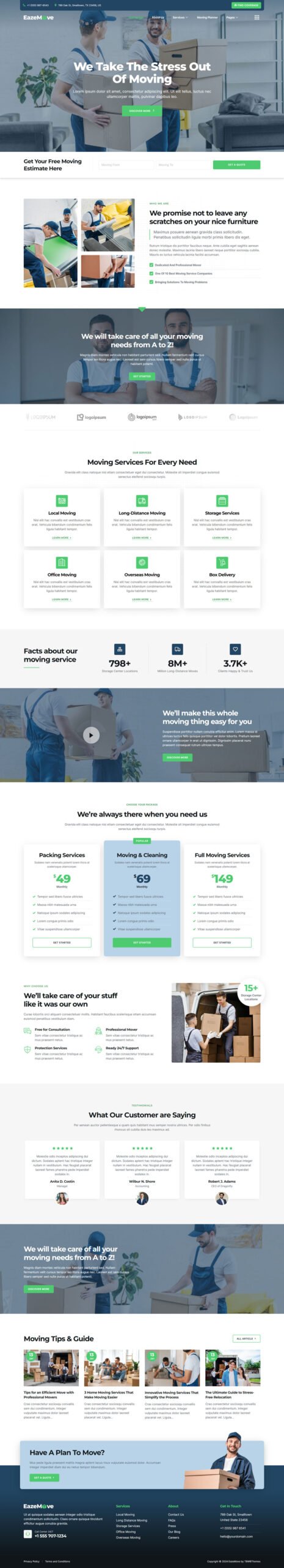 EazeMove – Moving Service Elementor Template Kit - Image 5