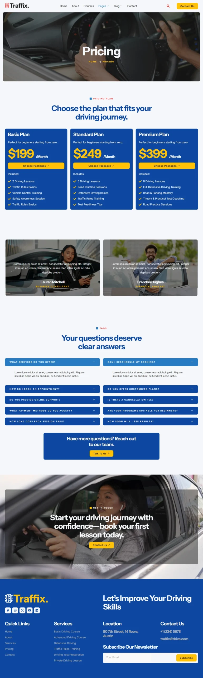 Traffix – Driving Course and Traffic School Elementor Template Kit - Image 4