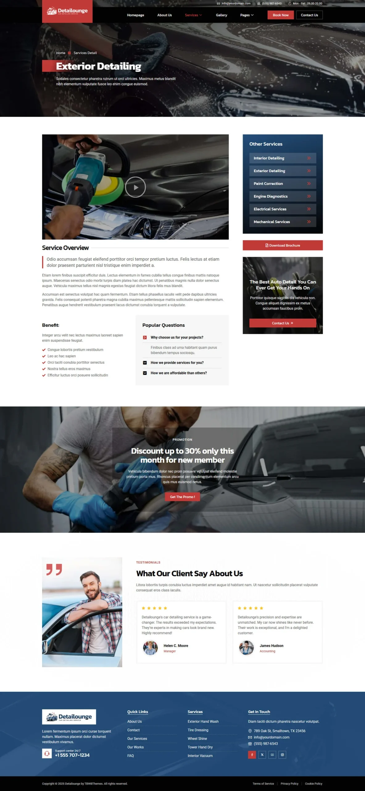 Detailounge – Car Detailing and Repair Service Elementor Template Kit - Image 2