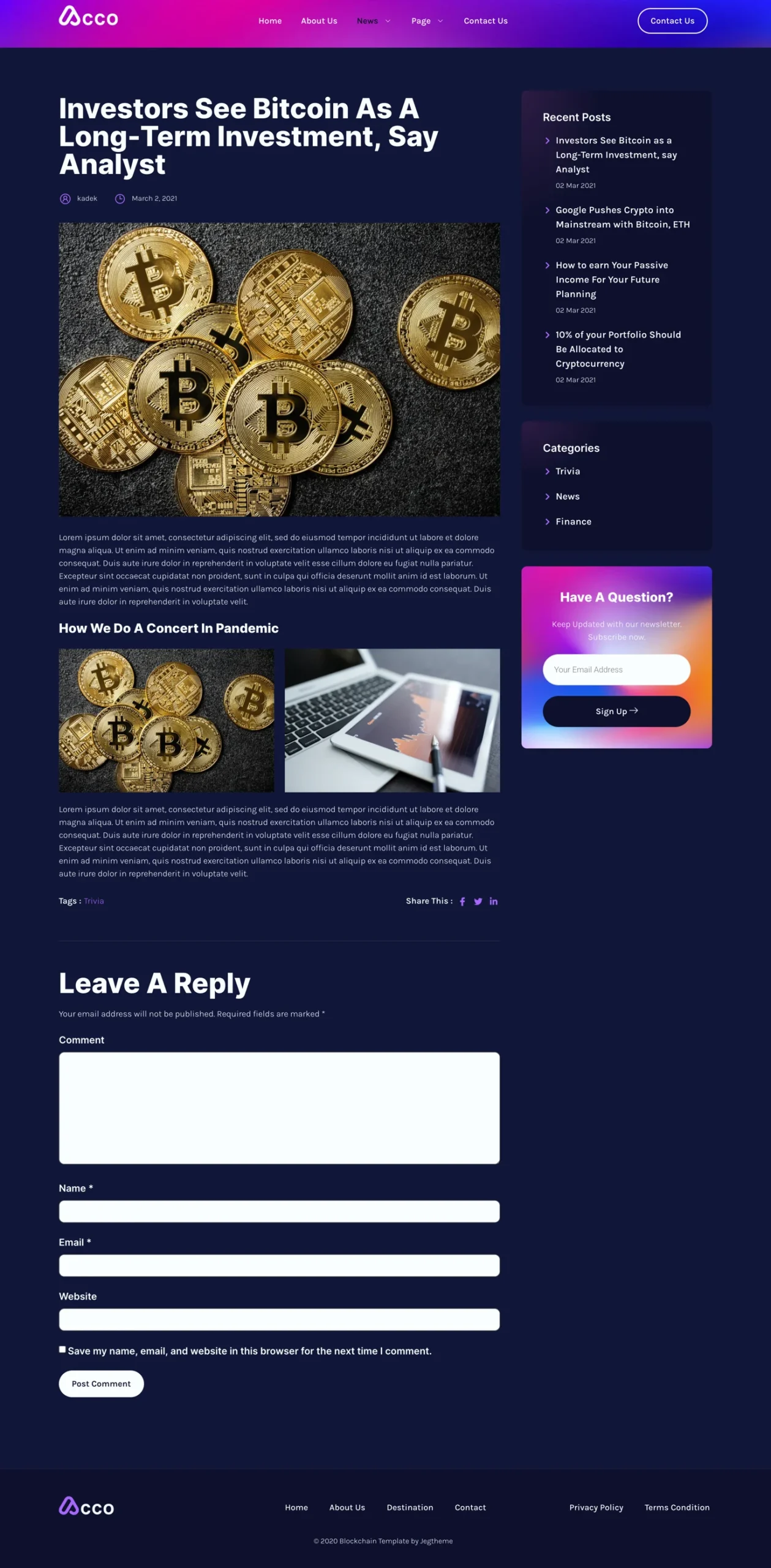 Acco – Blockchain Cryptocurrency and Bitcoin Elementor Template Kit - Image 4