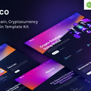 Acco – Blockchain Cryptocurrency and Bitcoin Elementor Template Kit