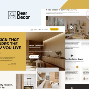 DearDecor – Interior Design Elementor Template Kit
