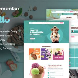 Mello – Ice Cream Shop and Company Elementor Template Kit