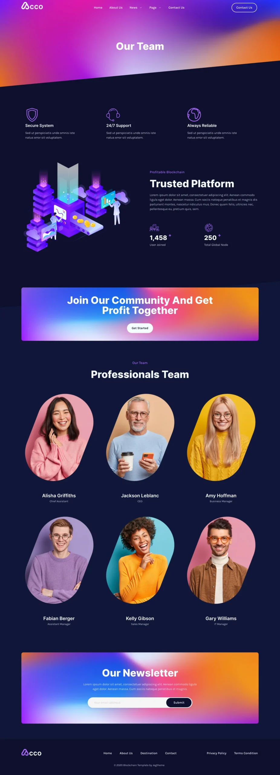 Acco – Blockchain Cryptocurrency and Bitcoin Elementor Template Kit - Image 2