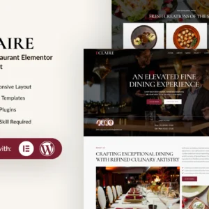 Eclaire – Luxury Restaurant Elementor Template Kit